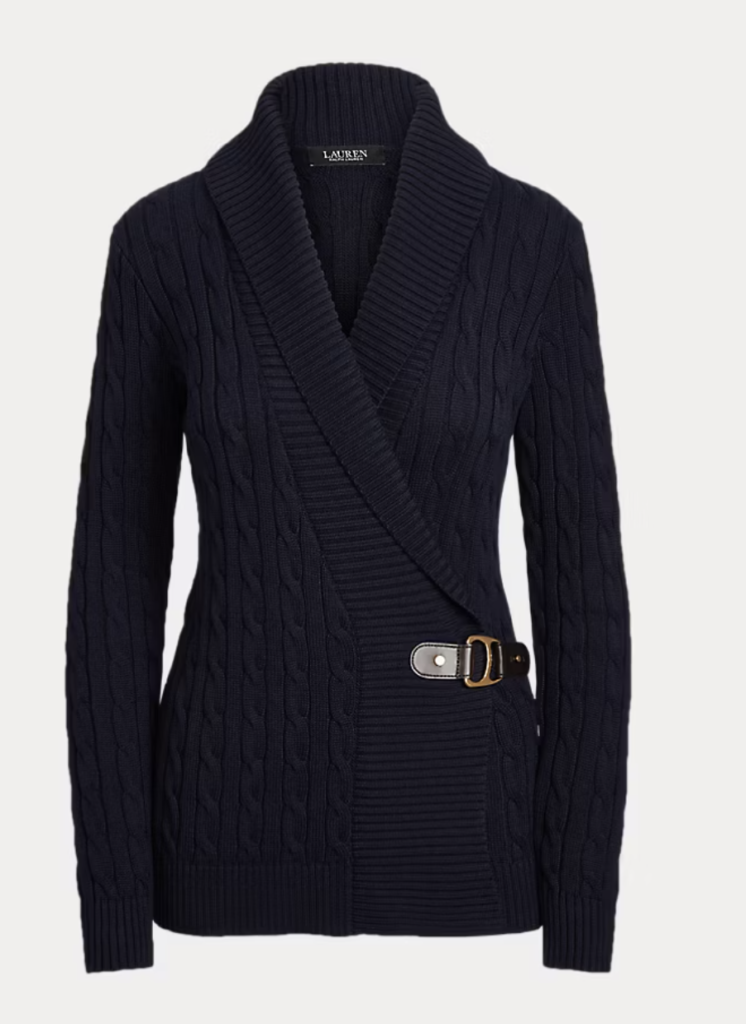 Buckled Cotton Sweater, 
Ralph Lauren
$145.00